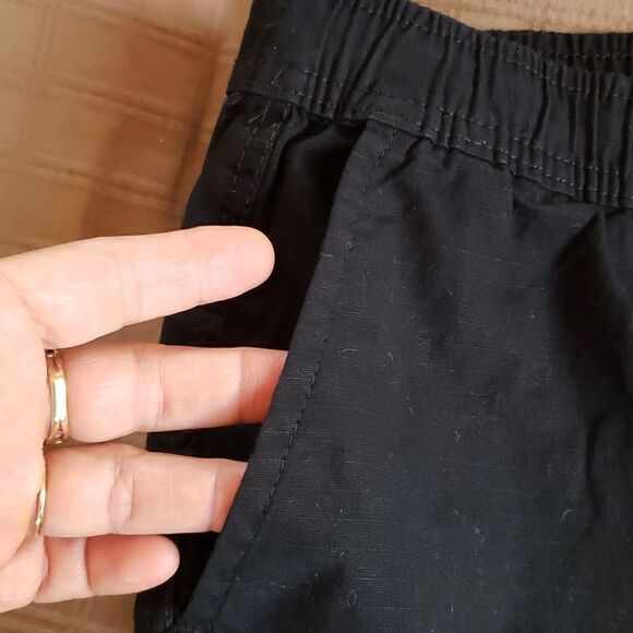 BURNSIDE Black Athletic Cotton Stretch Swim Elastic Draw String Waist Short XXXL - Picture 3 of 8